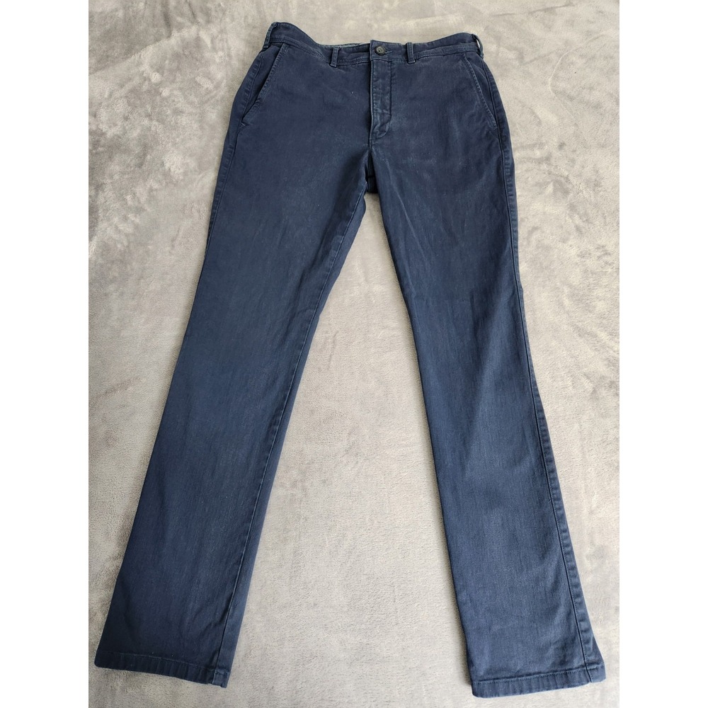 Wellen Pants Huckberry Navy Blue Mens 31 waist x 31 Inseam Chino